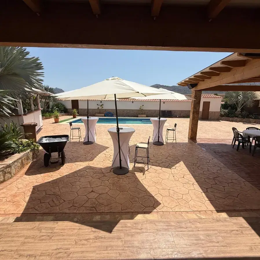 Vista panorámica desde la barbacoa de verano