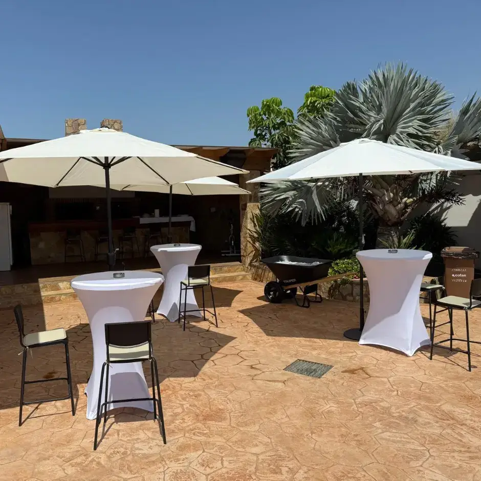 Vista de la barbacoa de verano